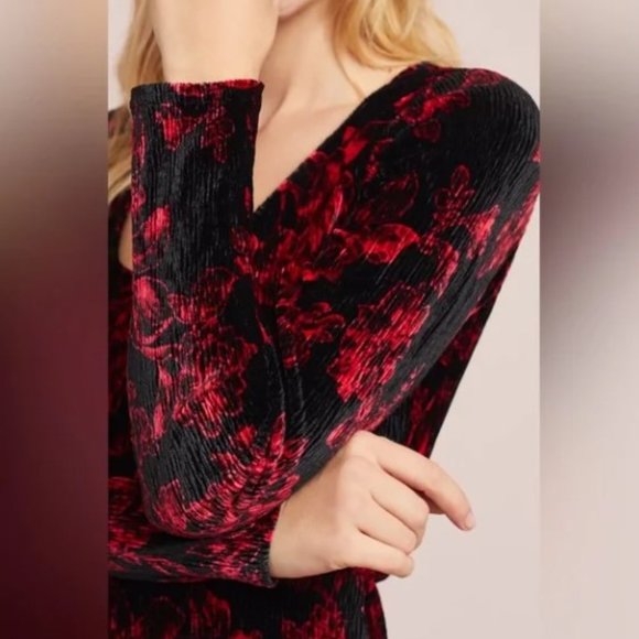 EUC Anthropologie | HD in Paris Diedre Floral Velvet Column Dress - Picture 3 of 13